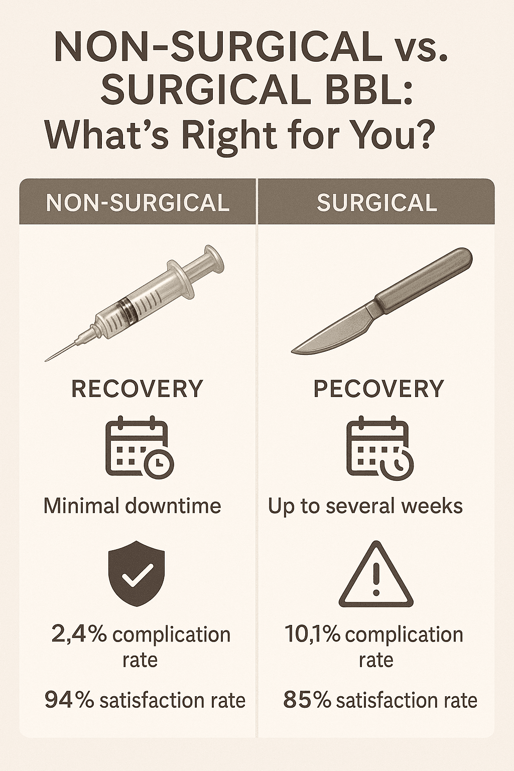 Non-Surgical vs. Surgical BBL